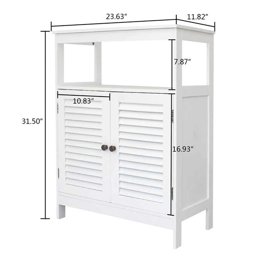 32 inch Wide Low Storage Cabinet in Distressed Grey I23121