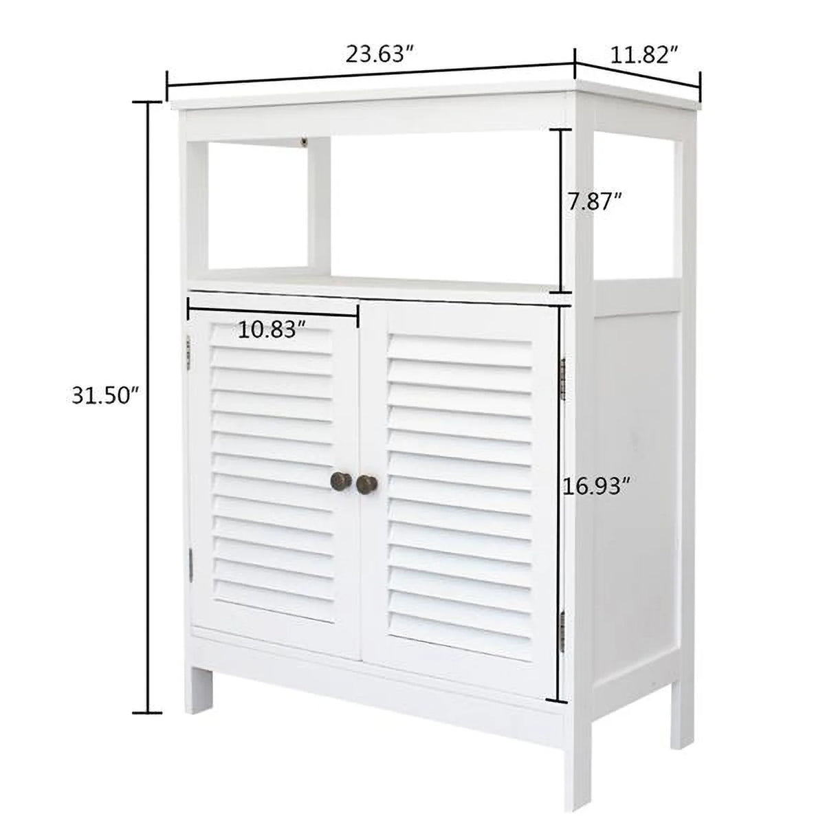 32 inch Wide Low Storage Cabinet in Distressed Grey I23121