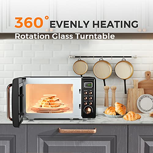 Green 0.7Cu.ft 700-Watt Retro Microwave Oven P722