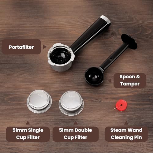 Beige Espresso Machine with Milk Frother M39607