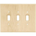 Wood Triple Toggle Switch Wall Plate I656