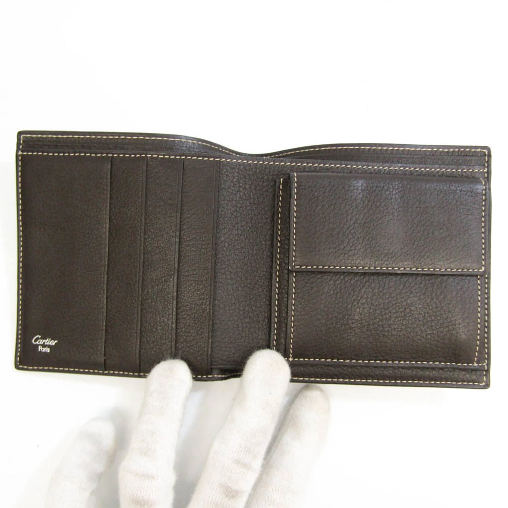 Dark Brown Leather Bi-Fold Wallet R8606