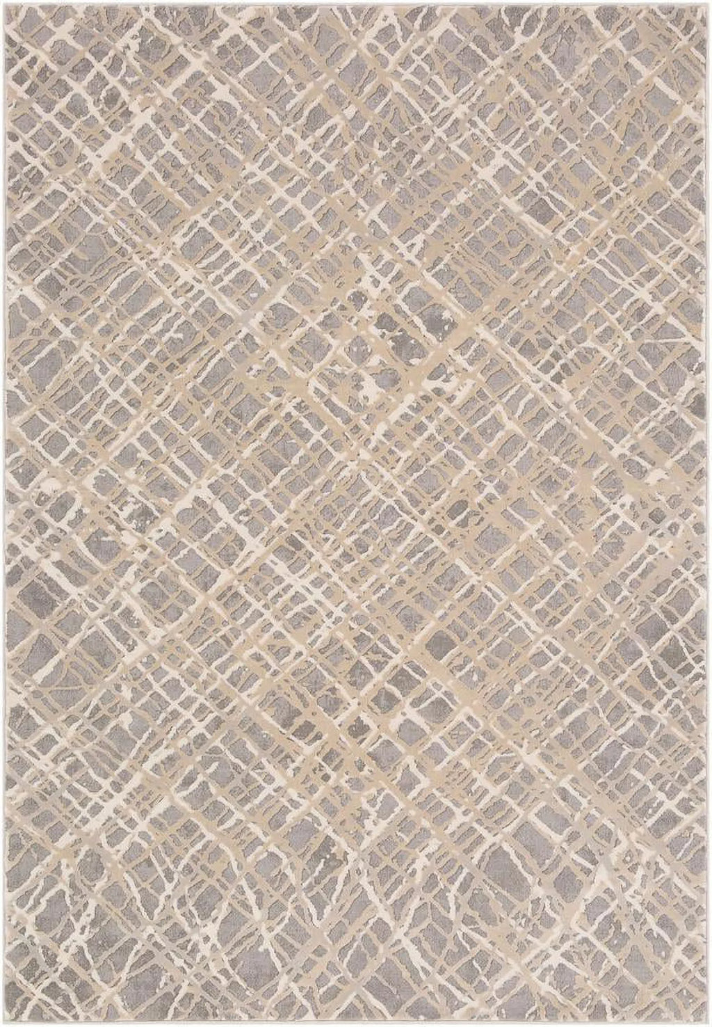 5x7 Medium Gray Area Rug K8932