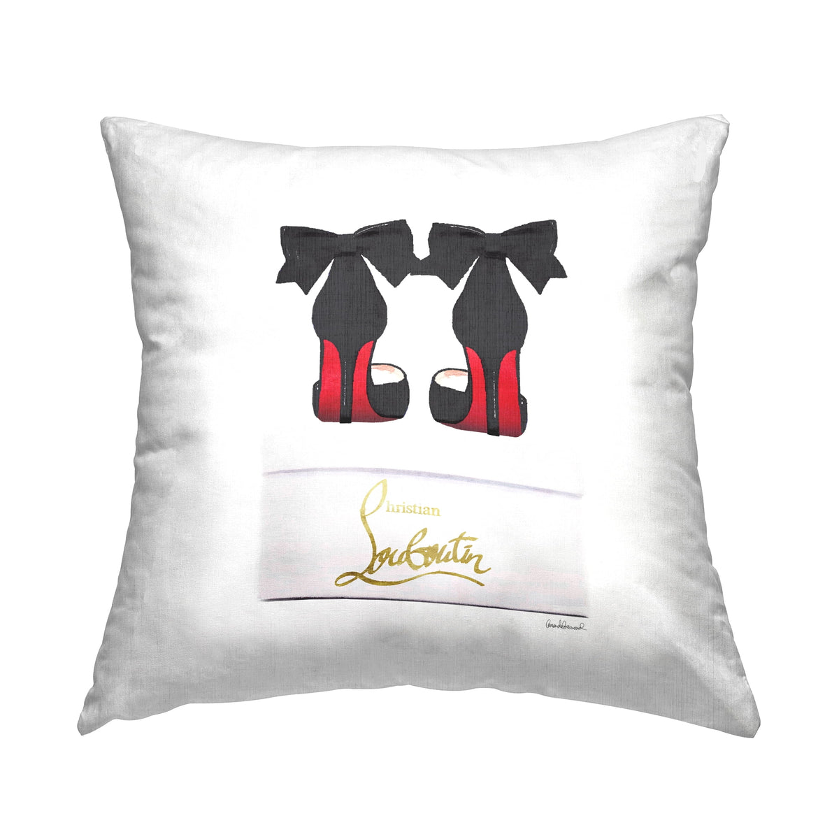 Bow Heels Shoes Throw Pillow N567483