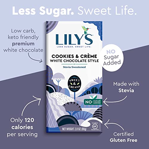White Chocolate Style No Sugar Added Sweets Bars 2.8 oz 12 Count X4203