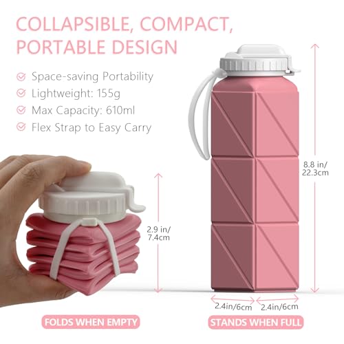 Collapsible Silicone Water Bottle 610ml H1851