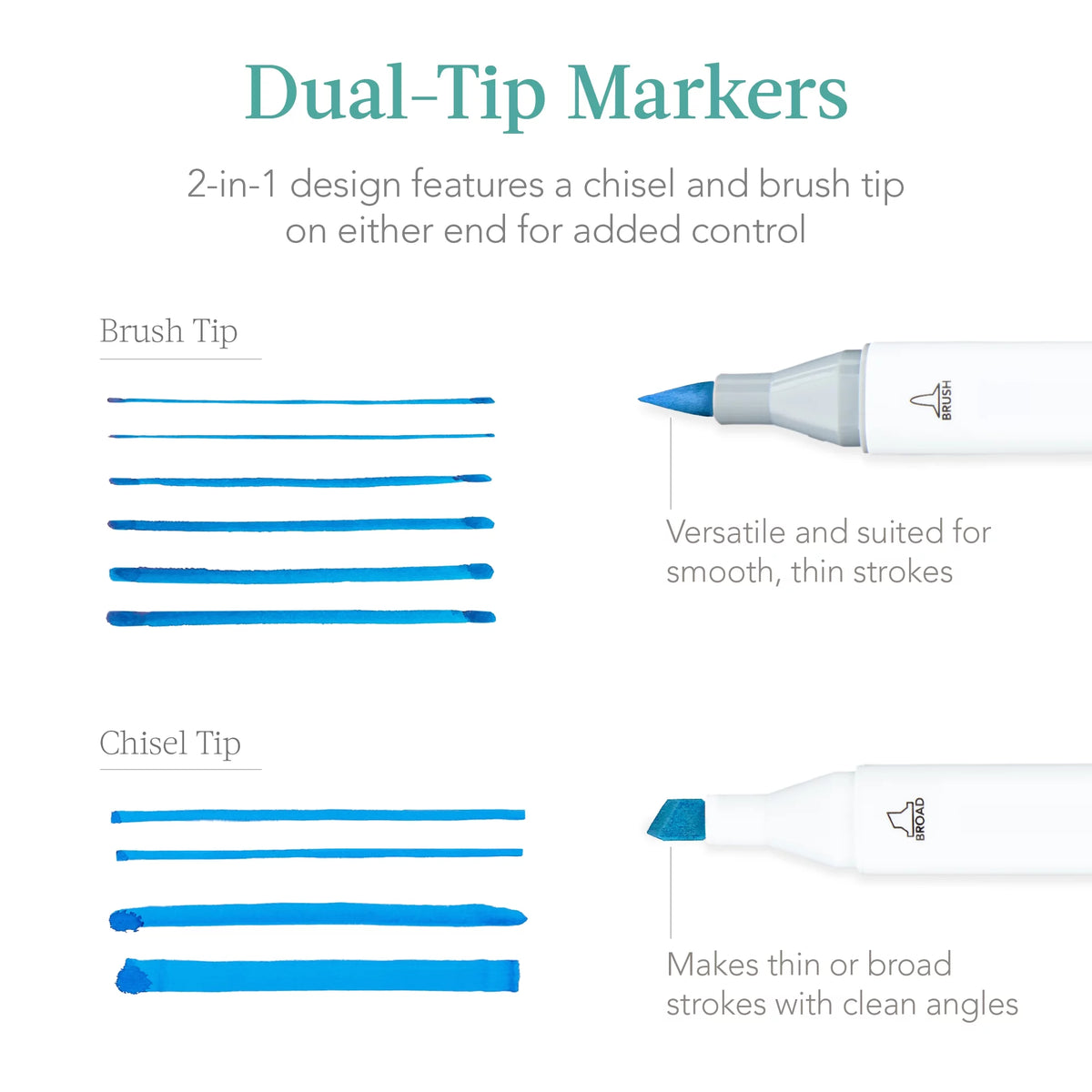 Set of 168 Dual-Tipped Alcohol-Based Markers with Carrying Case Y498