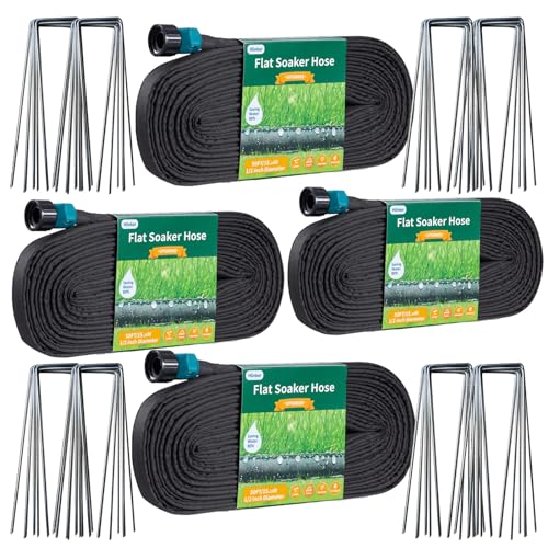 Flat Soaker Hose 100 ft with Stake A40143