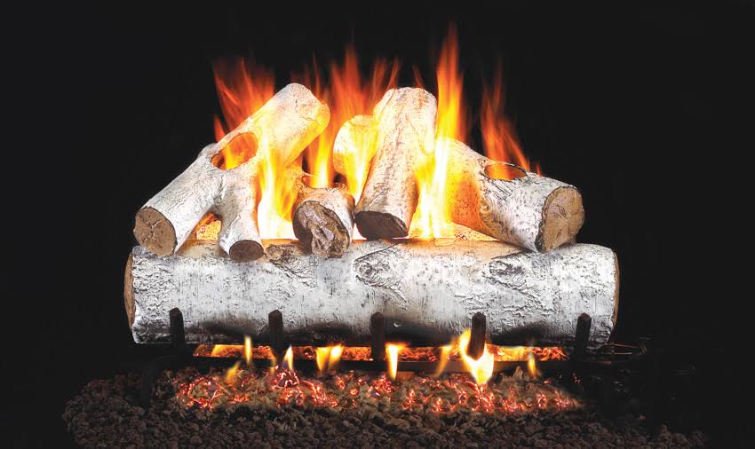 White Birch Vented Gas Log Set Q2691