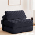 Folding Sofa Bed Convertible Sleeping Chair with Pillow Black U863979