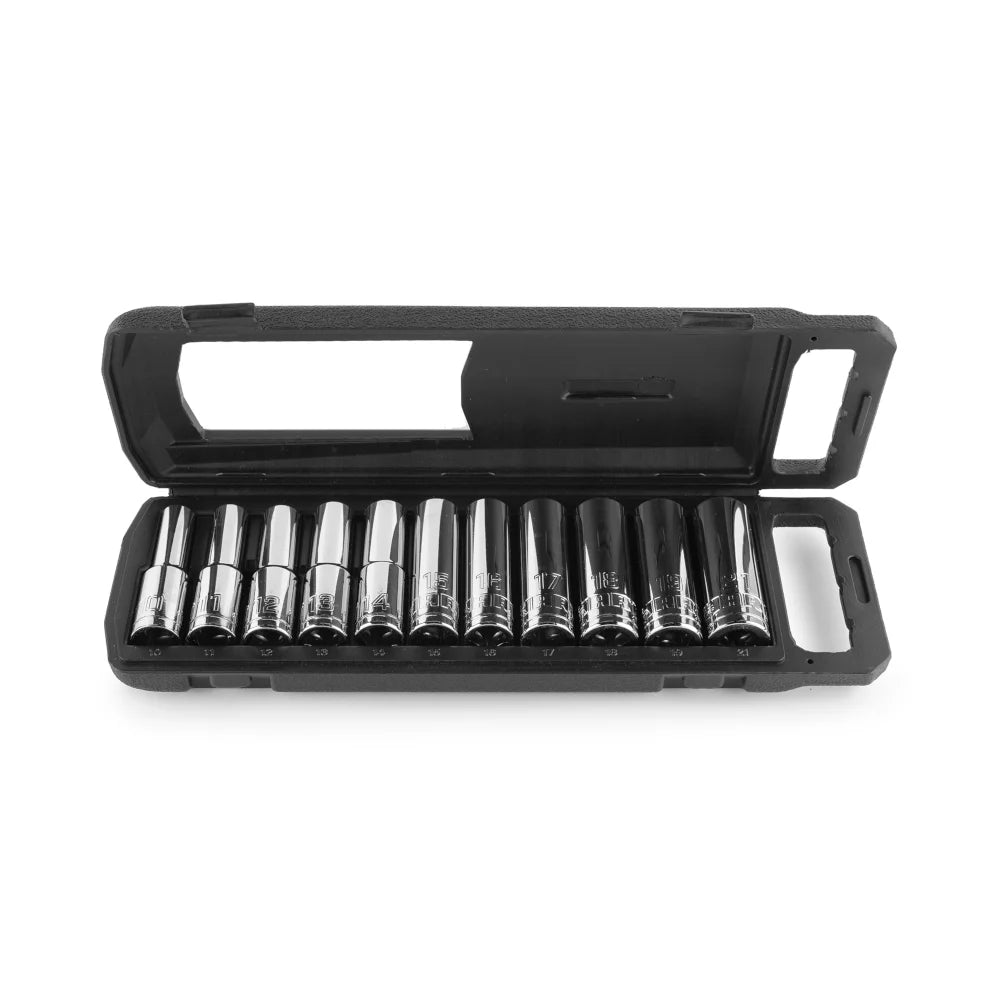 11-Piece 1/2-inch Drive Metric Deep Socket Set with Storage Case S90608