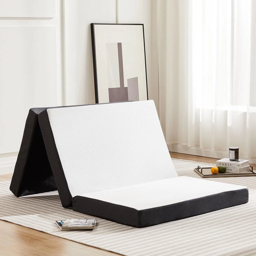 Queen Size 4 inch Tri-fold Memory Foam Mattress S29316
