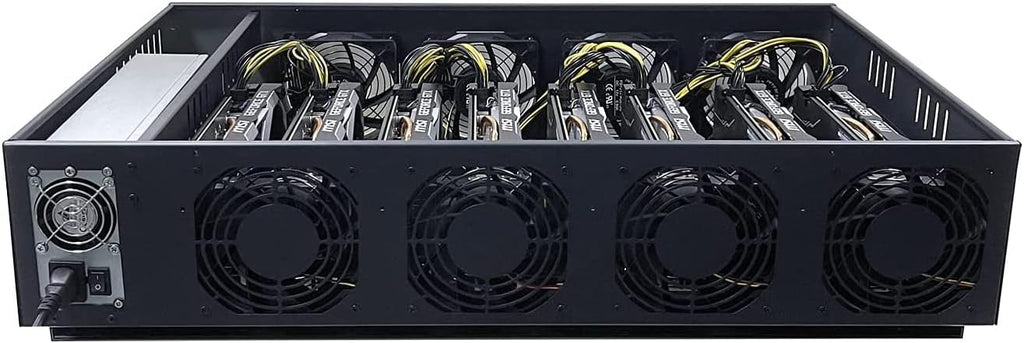 Mining Rig Frame 8 GPU 70mm Slots with 8 Fans R28061