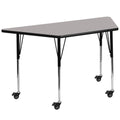 Grey Trapezoid Activity Table L676719