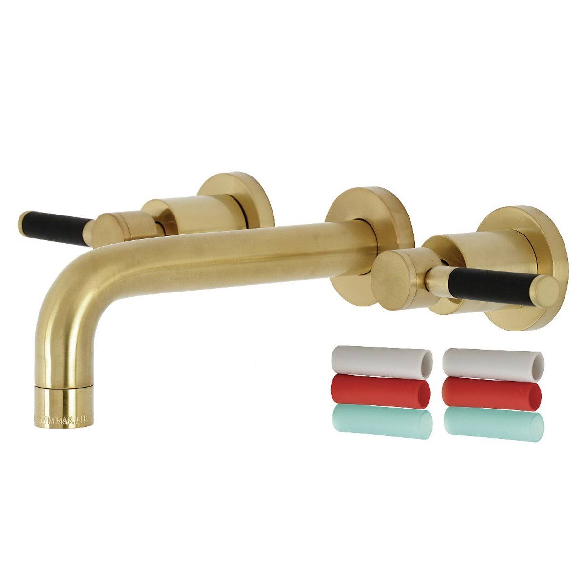 2-Handle Wall Mount Bathroom Faucet, Polished Nickel S2849