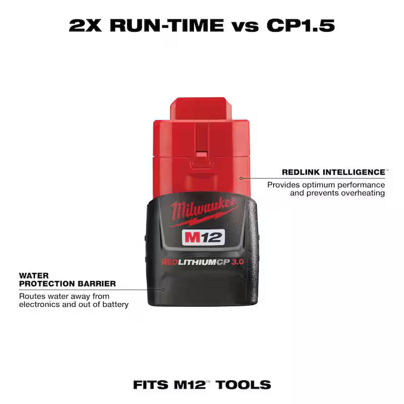 12-Volt Lithium-Ion Compact Battery Pack 3.0Ah 6-Pack D20953