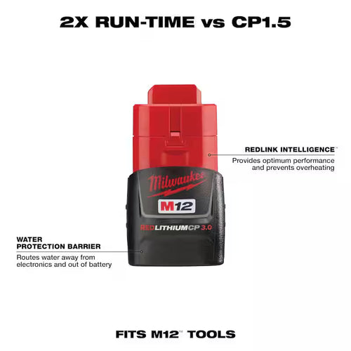 12-Volt Lithium-Ion Compact Battery Pack 3.0Ah 6-Pack D20953