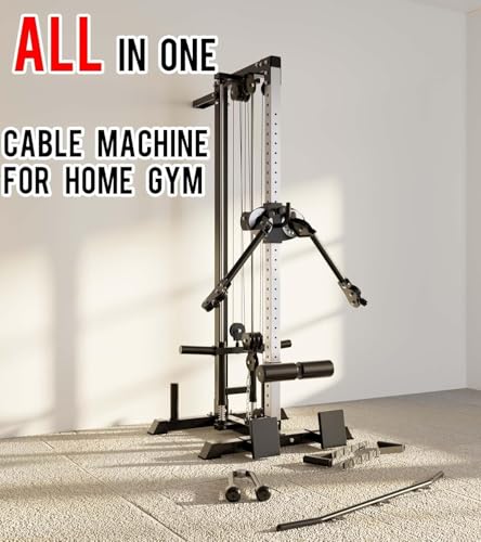 Cable Machine with Leg Holder, LAT Bar, Foot Board Accessories U89148