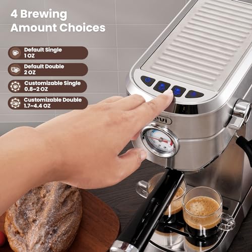 Beige Espresso Machine with Milk Frother M39607
