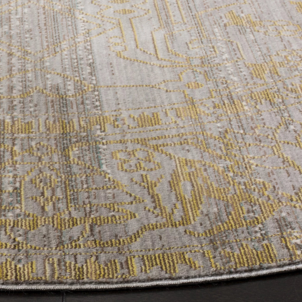 Grey/Gold Polyester Area Rug 3' x 5' S48060