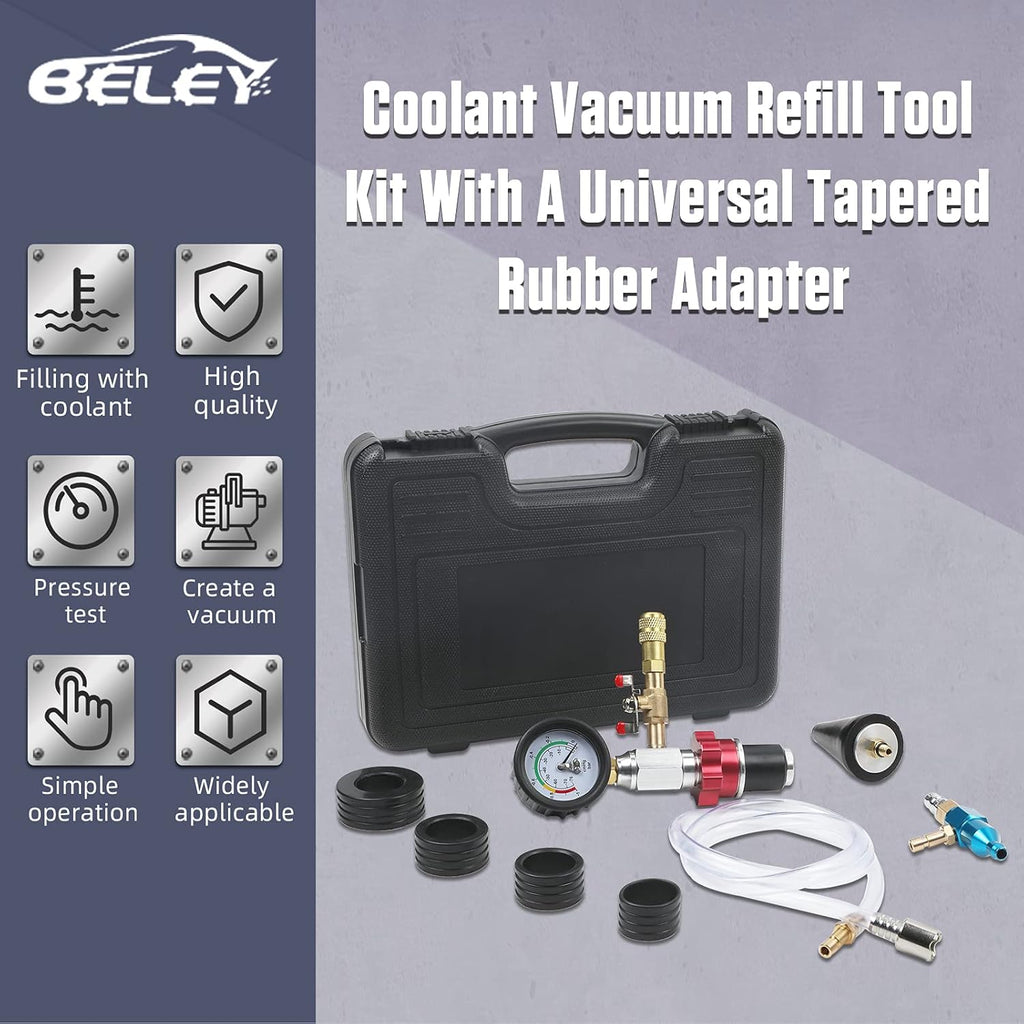 Coolant Vacuum Refill Tool Kit with 4 Sizes of Adapters N300
