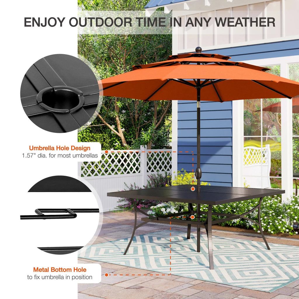 Metal 60" x 60" Square Outdoor Dining Table K98656