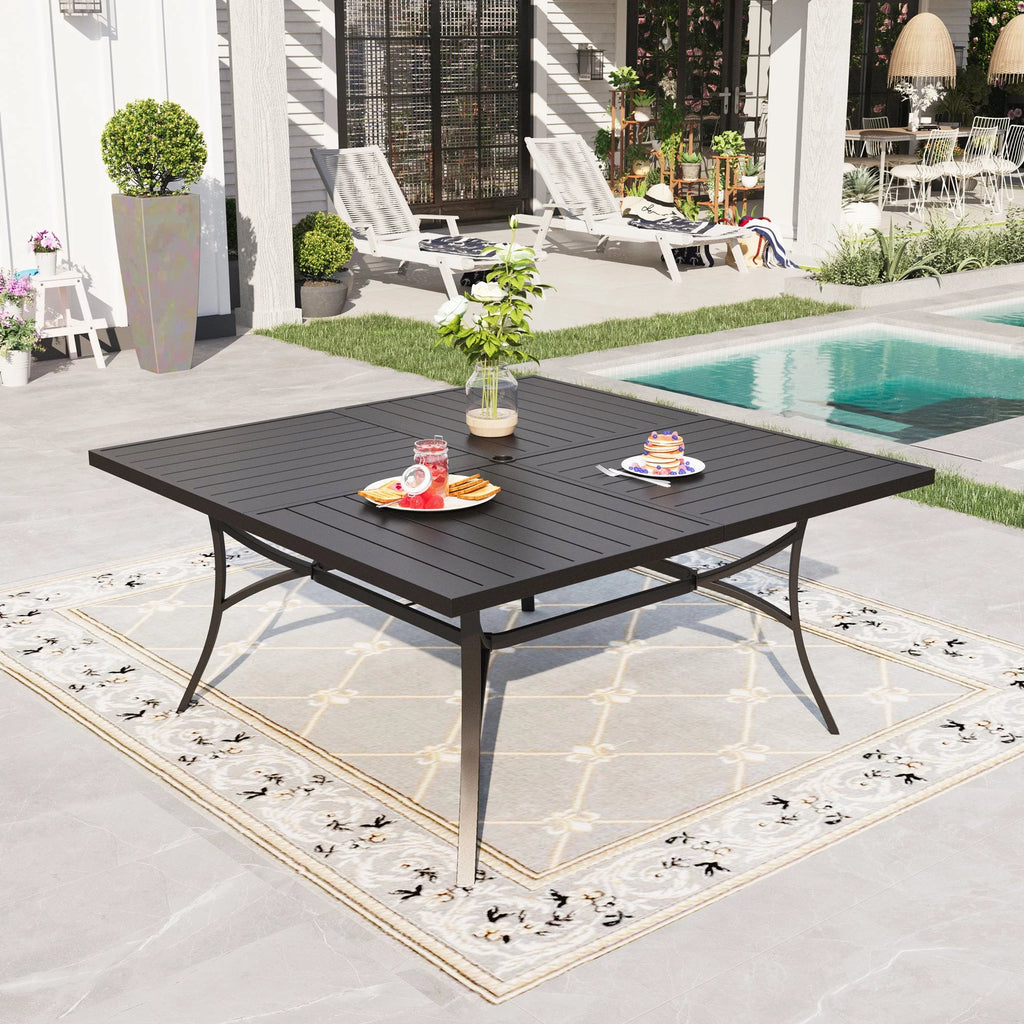 Metal 60" x 60" Square Outdoor Dining Table K98656