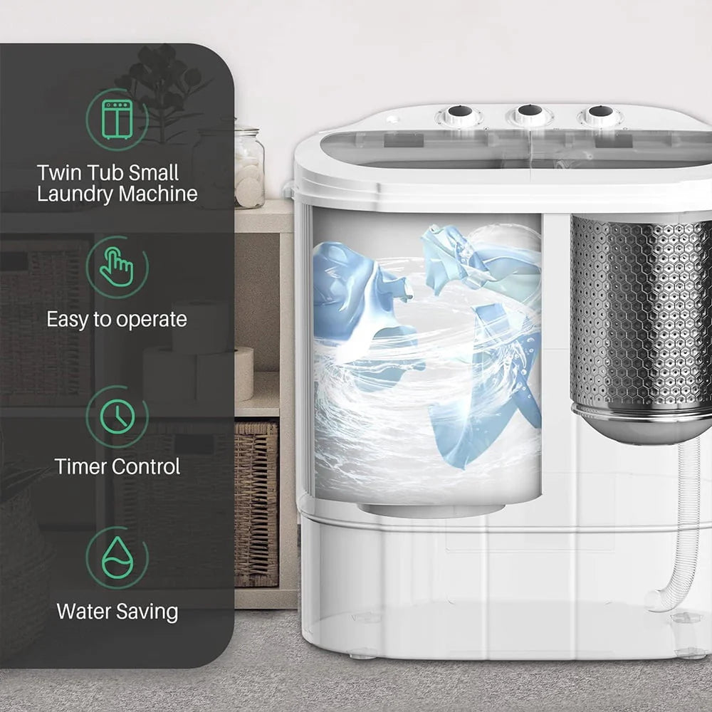 Portable 13.5Lbs Mini Washer and Dryer Combo B530435