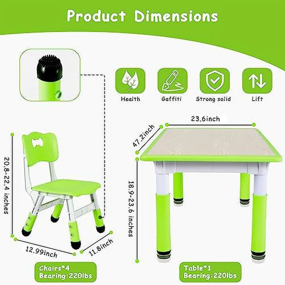 Height Adjustable Toddler Table and Chair Set D717519