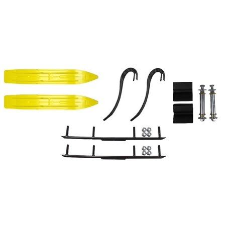 Sunburst Yellow Snowmobile Skis with Round Bars Kit I597665