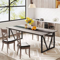 70.8 inch Gray Wood Dining Table X1059
