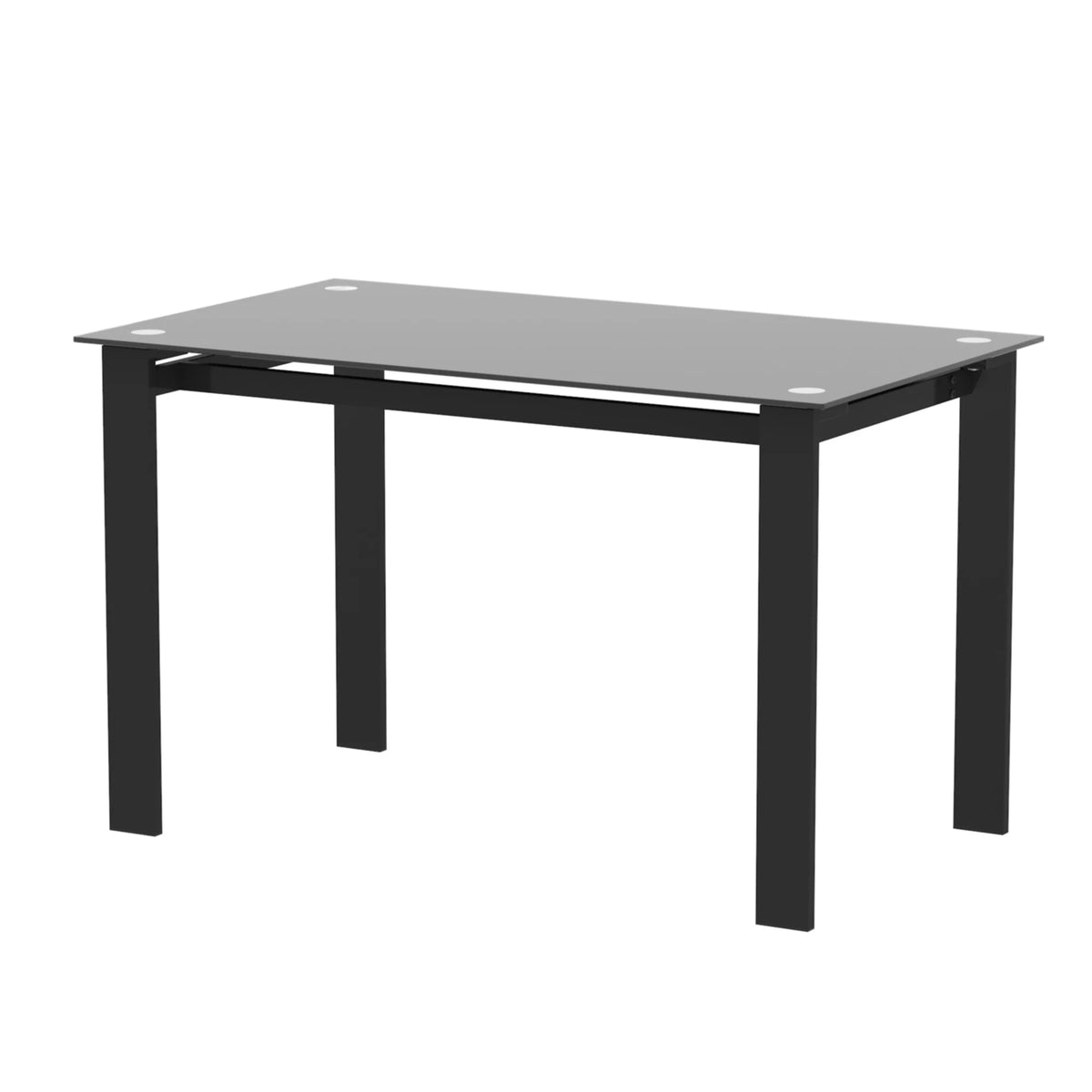 Black Rectangular Tempered Glass Dining Table S58292