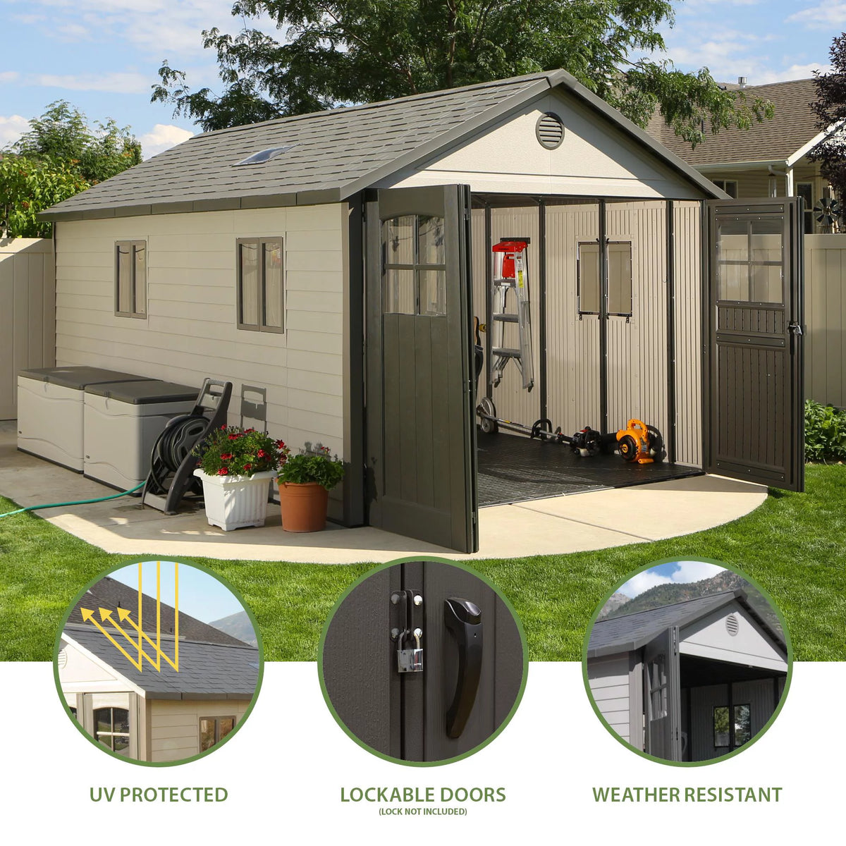 11 ft. x 18.5 ft. Outdoor Storage Shed E749