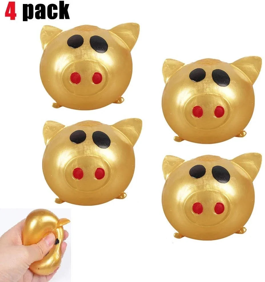 4Pcs Squishy Pig Stress Balls E814