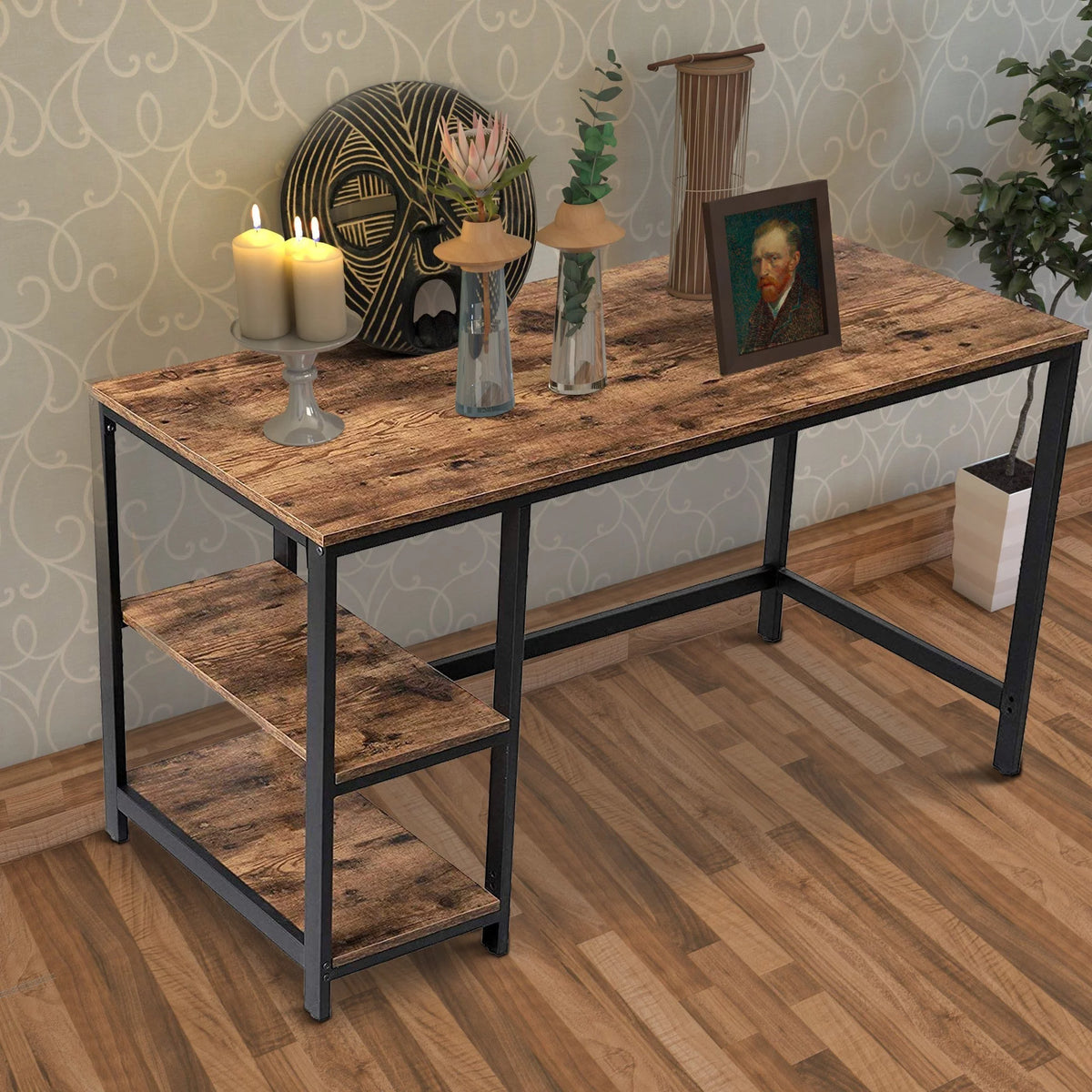 Wood and Metal Desk U639