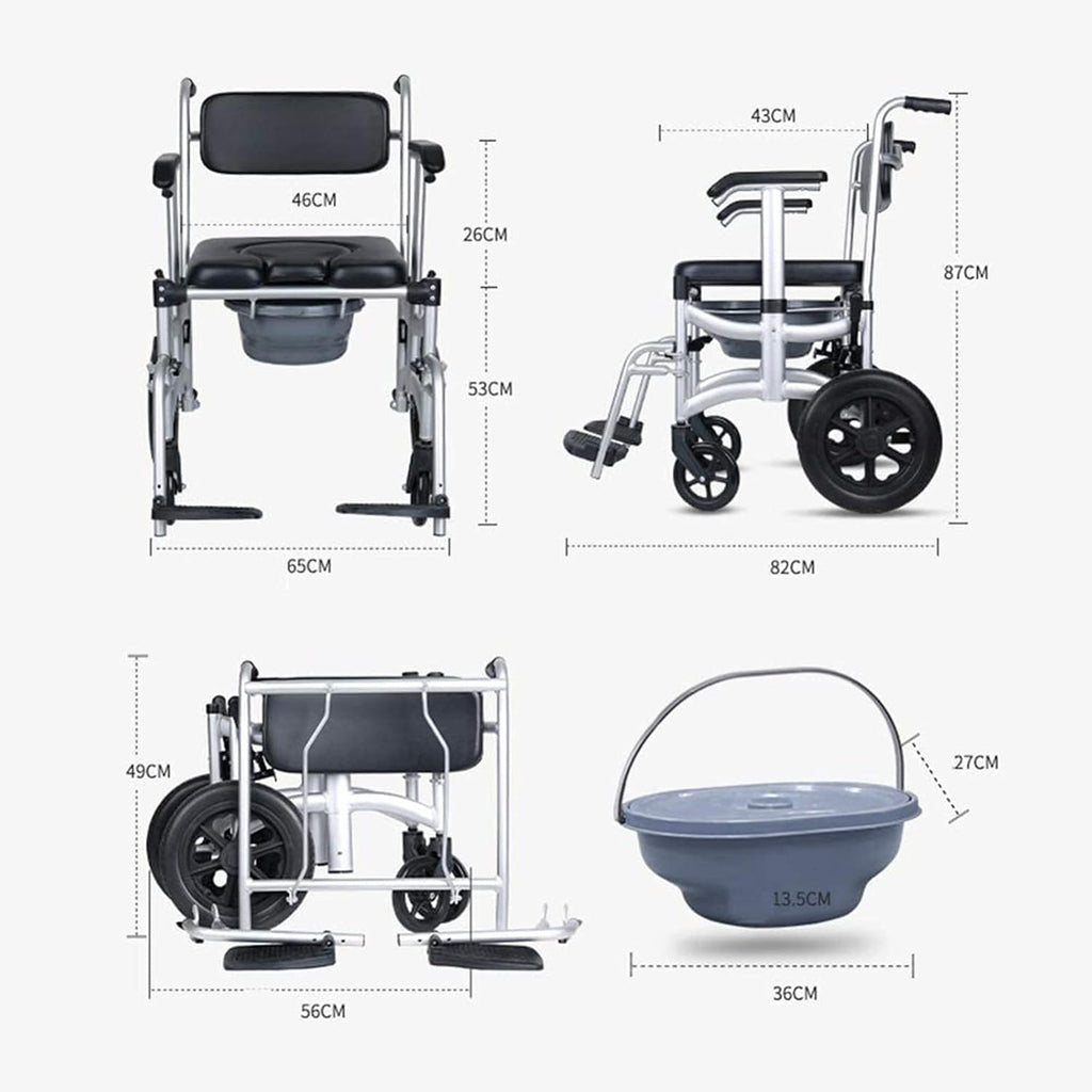 Folding Wheelchair Commode Toilet Chair Y697679
