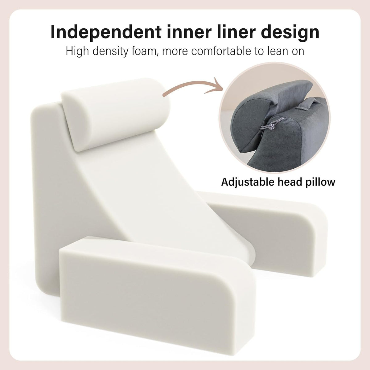 Medium Grey Reading Pillow B635820