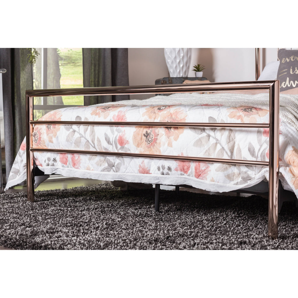 California King Rose Gold Metal Bed Q388165
