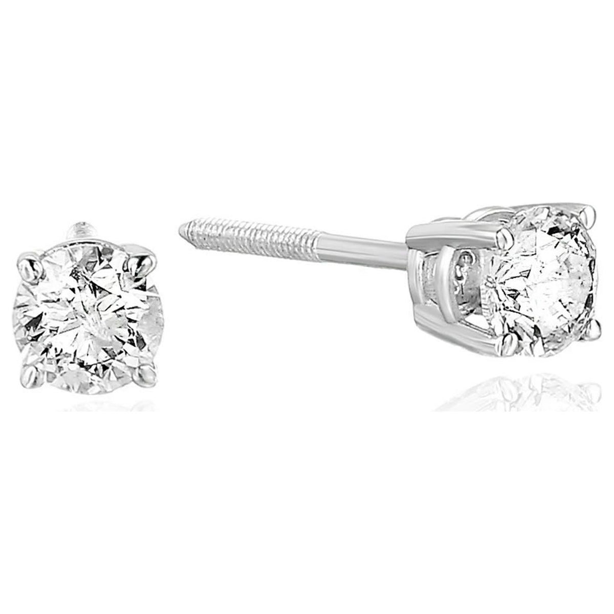 1/3 CTTW Diamond Stud Earrings in 14K White Gold S3583