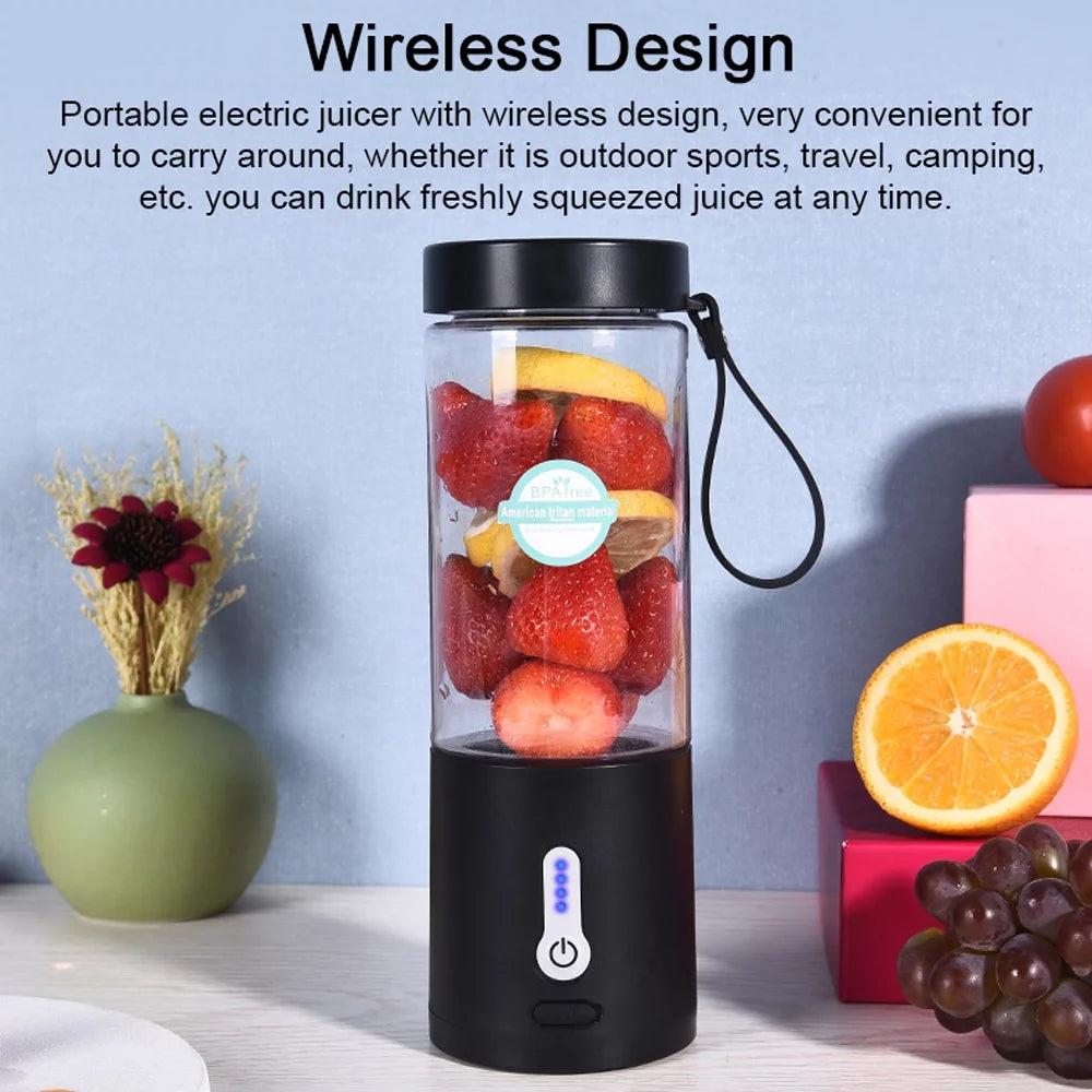 Portable Blender Cup USB Electric Juicer 530ml L194