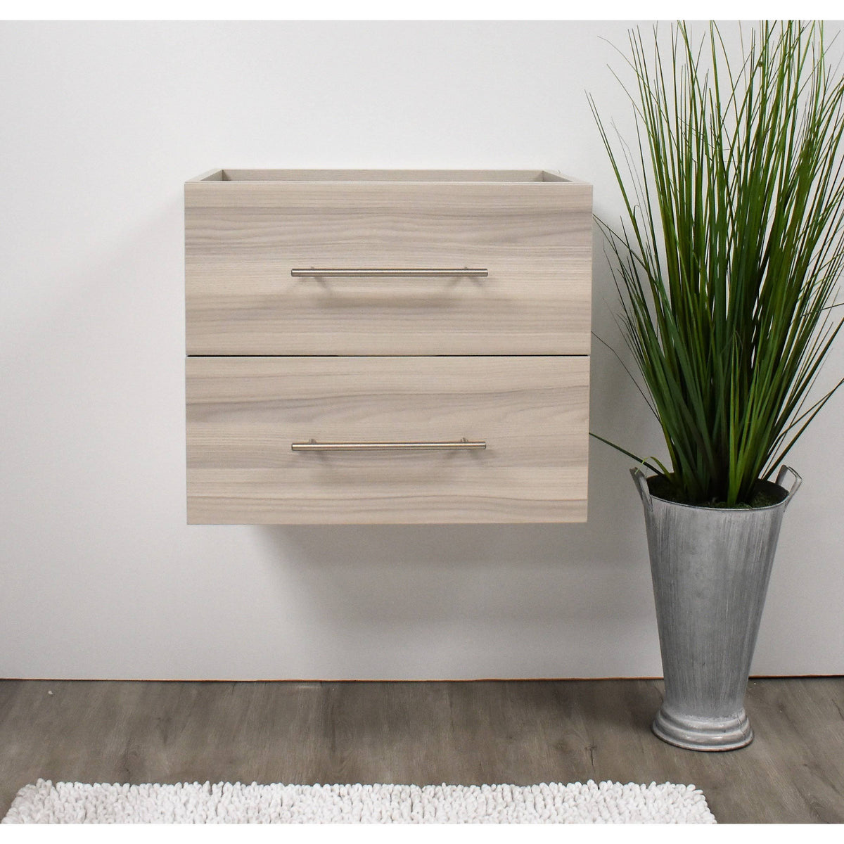 Ash Grey Wall-Mounted Floating Bathroom Vanity Cabinet T2483