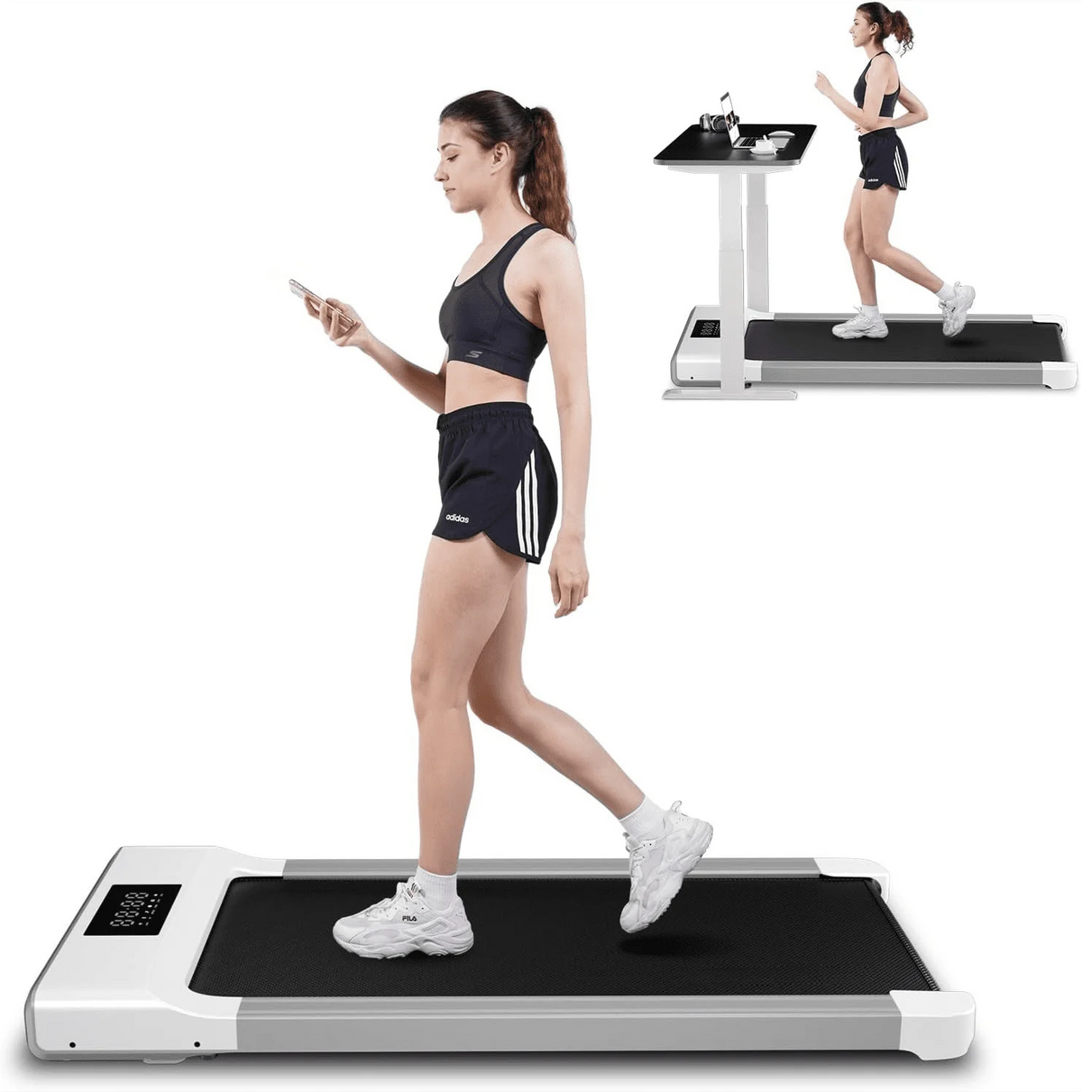 300lb 2.5HP Under Desk Treadmill with LED Display A1640