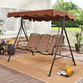 Outdoor Porch 3 Person Swing with Canopy V217