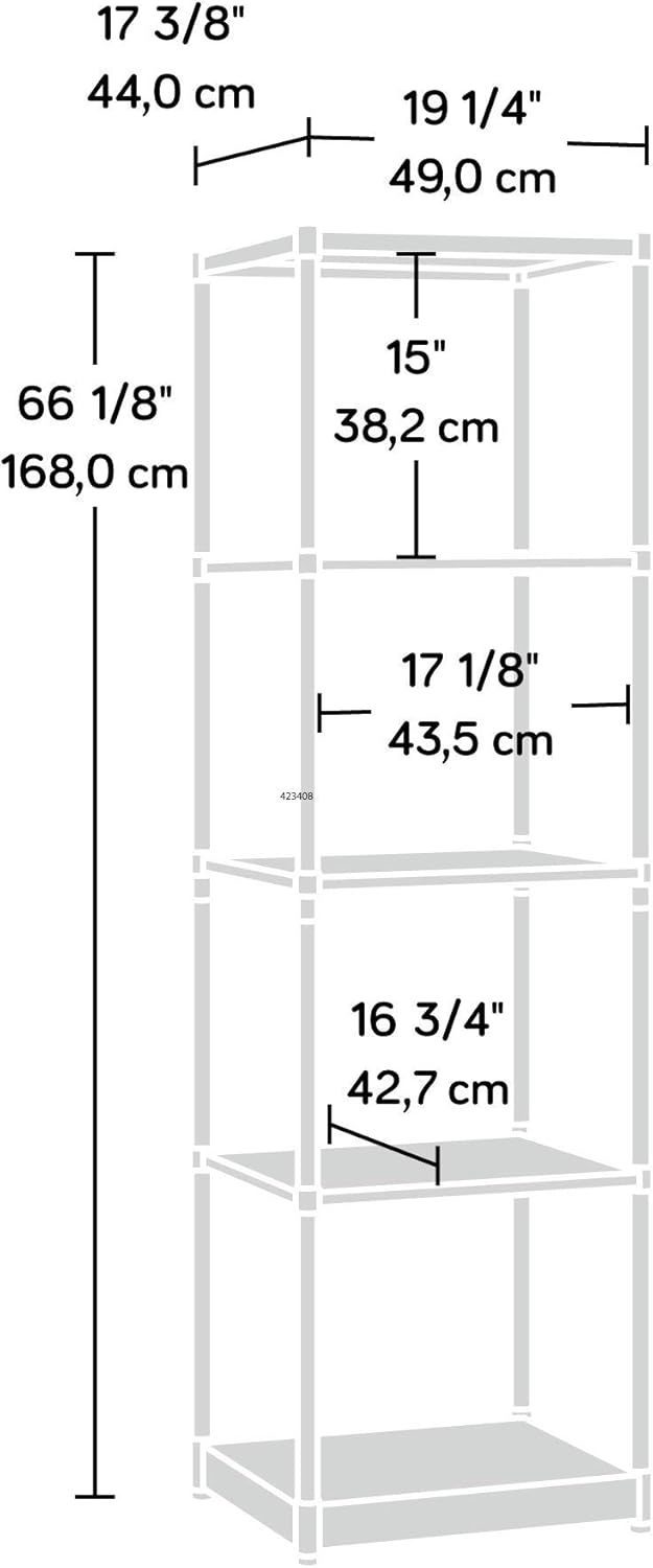 Salt Oak Tower Bookcase S4571