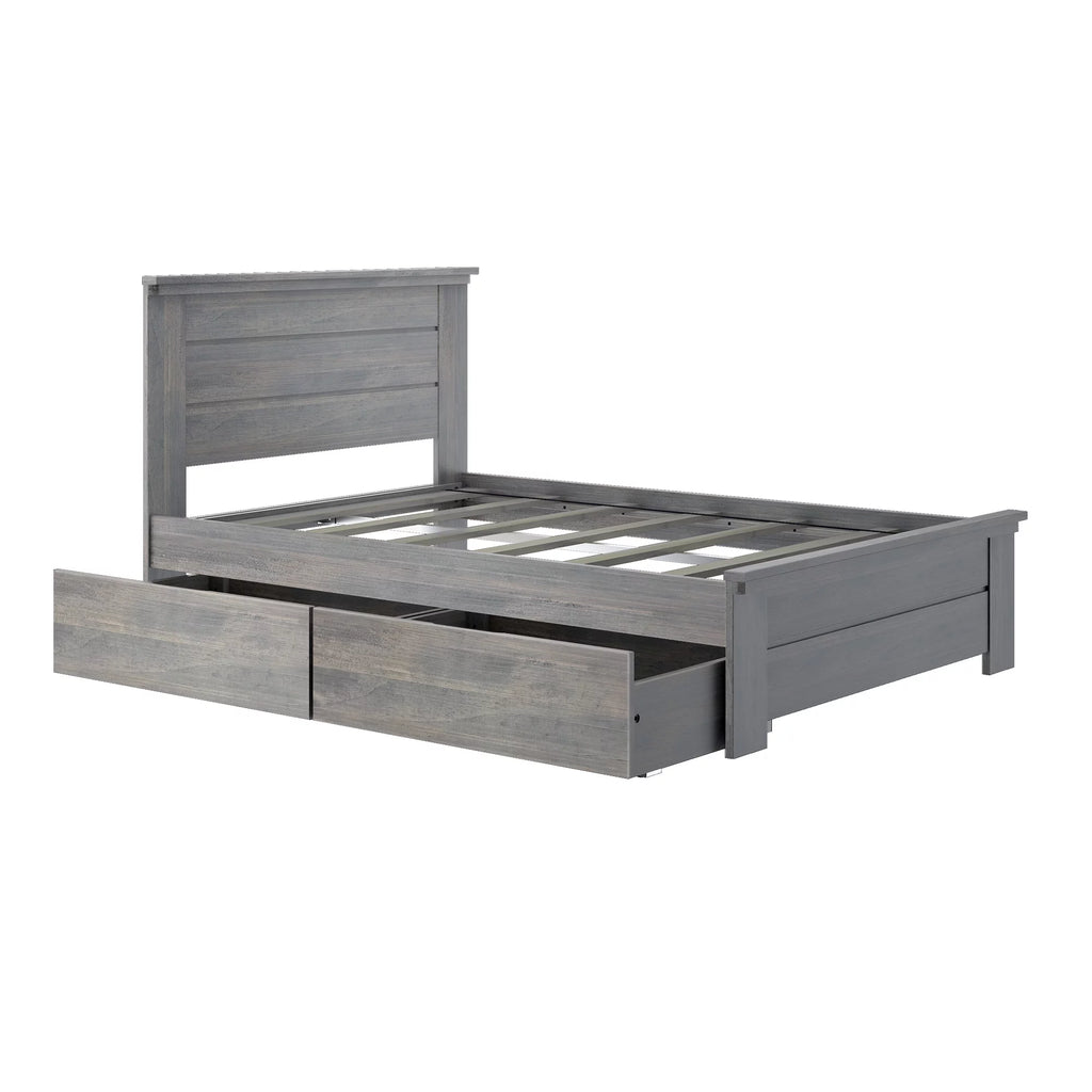 Full Size Wooden Platform Bed with Storage Drawers Q65772
