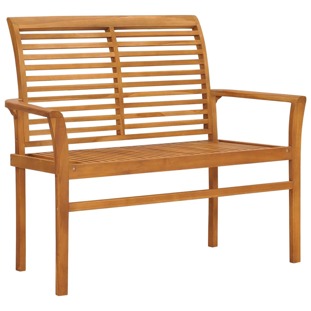 Teak Wood Patio Bench with Taupe Cushion M640