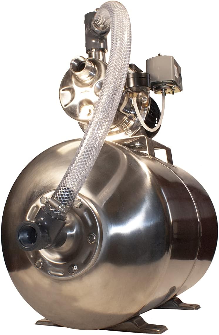 3/4HP Stainless Steel Shallow Well Jet Pump System V93151