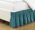 Queen-King Solid Grey Elastic Bed Skirt L191937