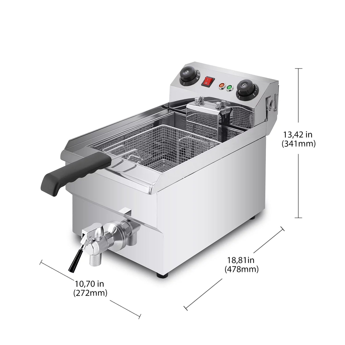 Commercial Electric Deep Fryer with Removable Basket I95943