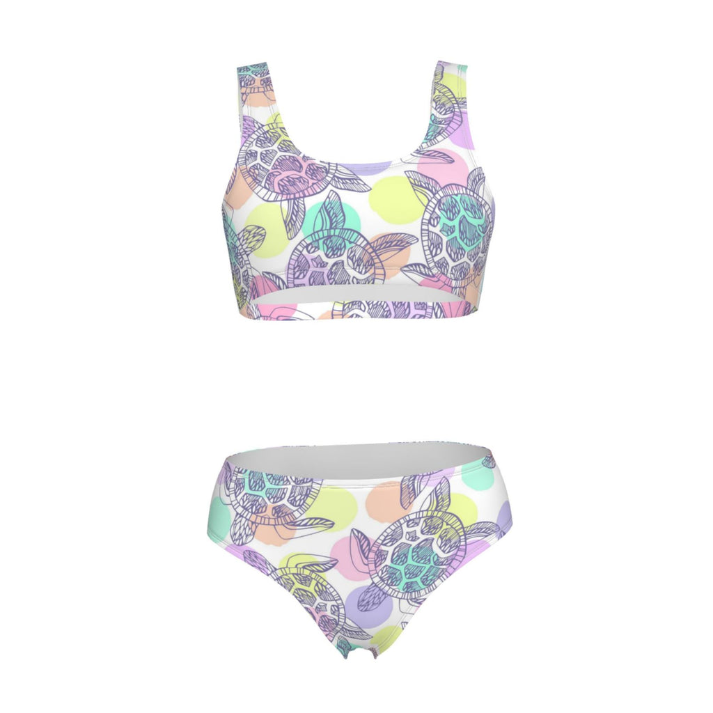 Sea Turtles Women'S Two Piece Bikini Swimsuit High Waisted W1945